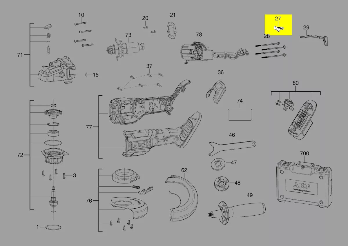 curseur interrupteur réf. 4931461894 AEG